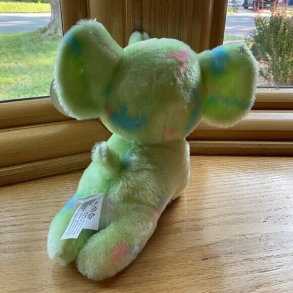 Namco Tie-Dye Elephant Plush Toy 8" Pastel Colors Stuffed Animal - Picture 5 of 7